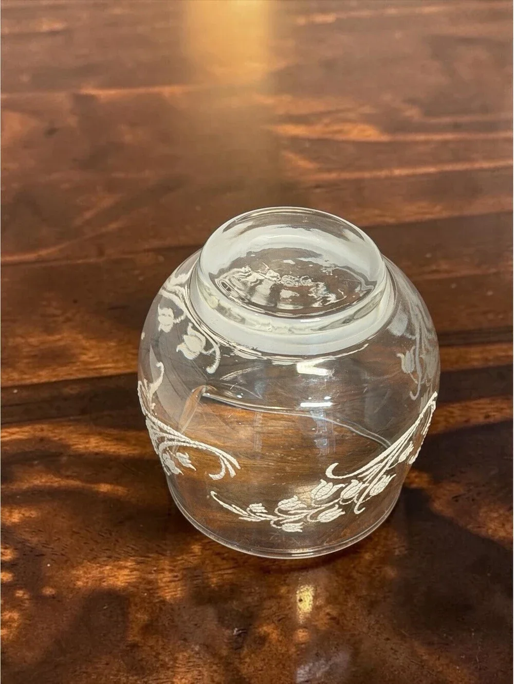 Vintage Libbey Lilly of the Valley Clear Glass Creamer